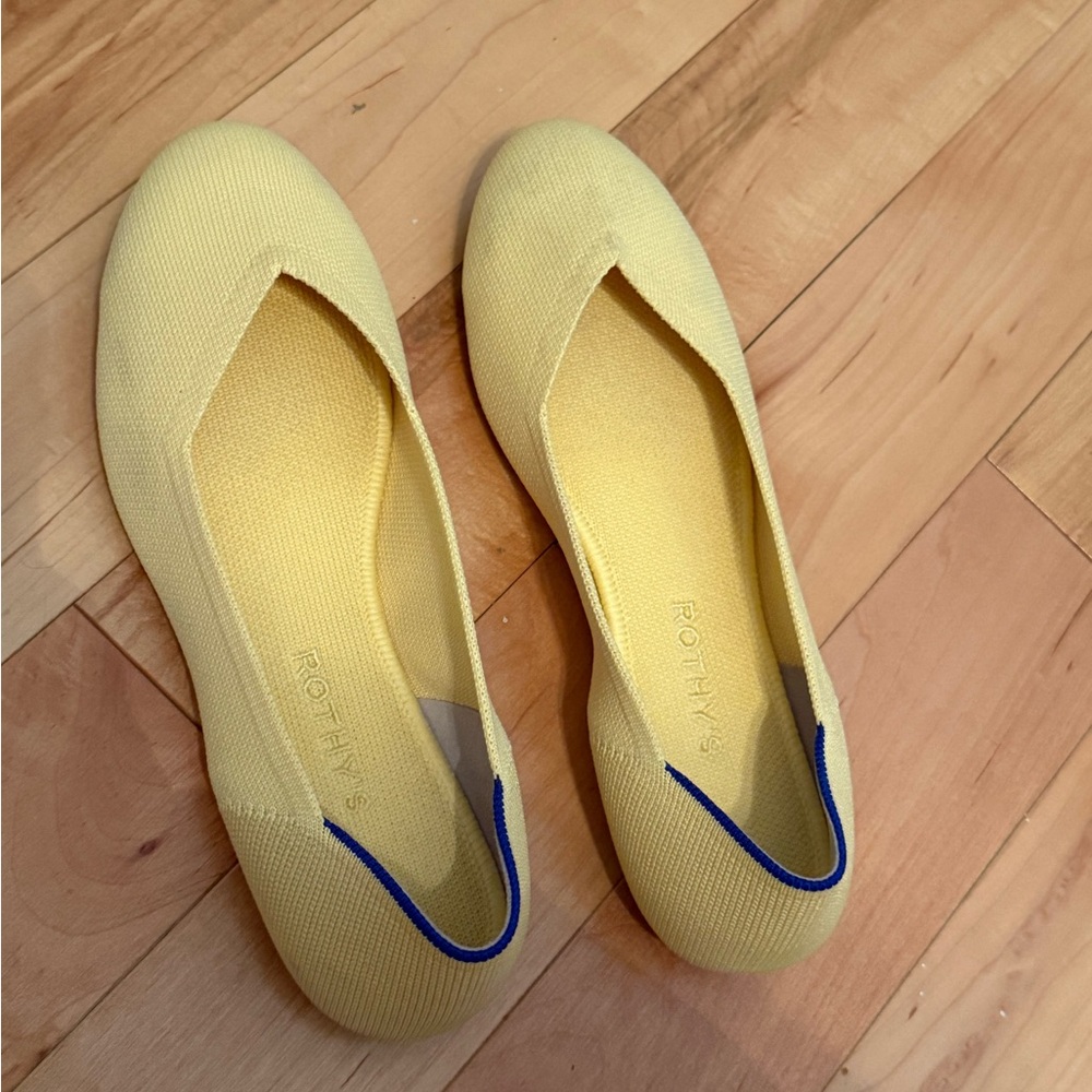 Rothy's Yellow and Blue Women's Flats